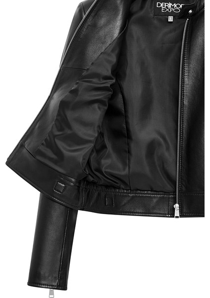 Missy Kadın Siyah Kısa Deri Ceket 25SGE53081M