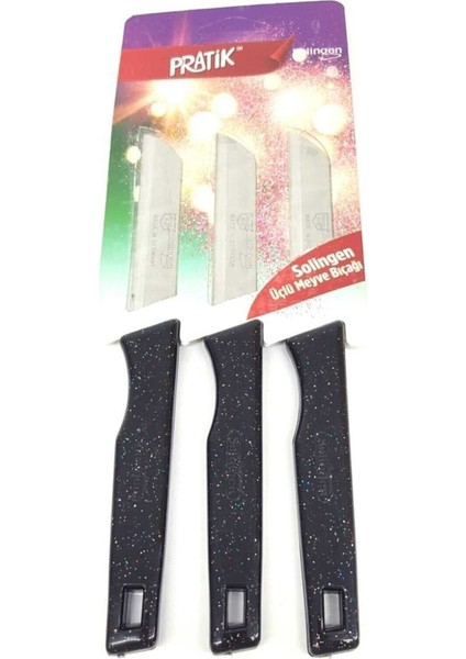 3'lü Lazer Dişli Meyve Sebze Bıçak Seti, Dayanıklı ve Şık Tasarım