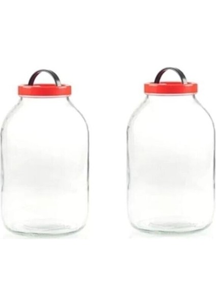 2 Litre Cam Saklama Kavanozu, Turşu ve Bakliyat Için, Dayanıklı ve Şık Tasarım
