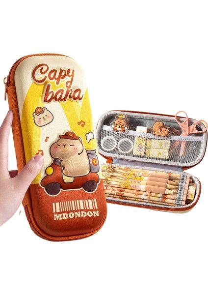 Ilkokul Öğrencileri Karikatür 3D Üç Boyutlu Kırtasiye Kutusu Çocuk Kalem Kutusu Büyük Kapasiteli Saklama Kutusu (Yurt Dışından)