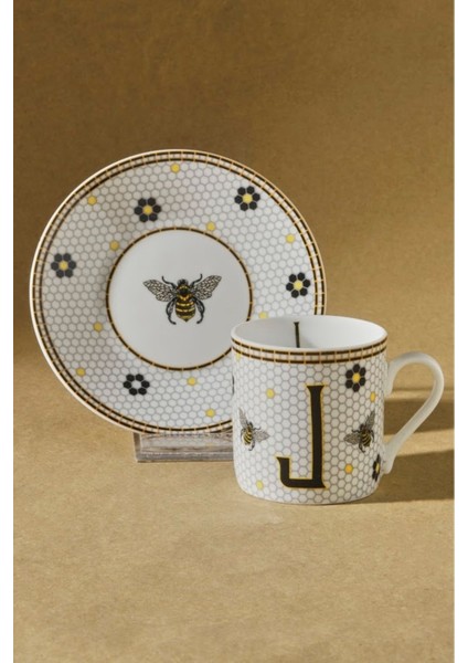 Renkli 80 ml Harfli Kahve Fincanı, Şık ve Zarif Tasarım fiyatları