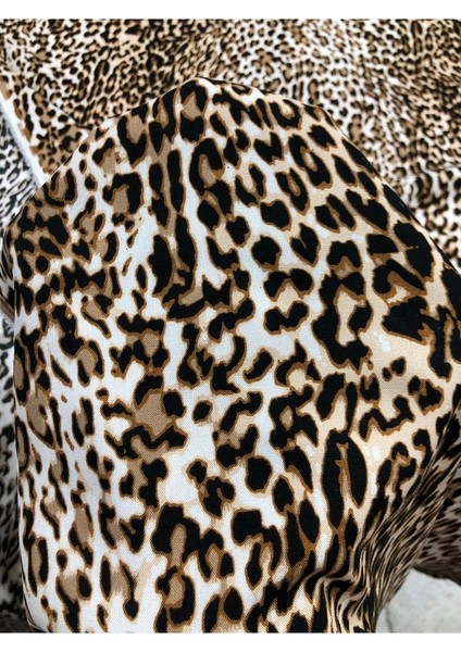 %100 Pamuk Leopar Desen Lüx Viskon Kumaş En 150CM fiyatları