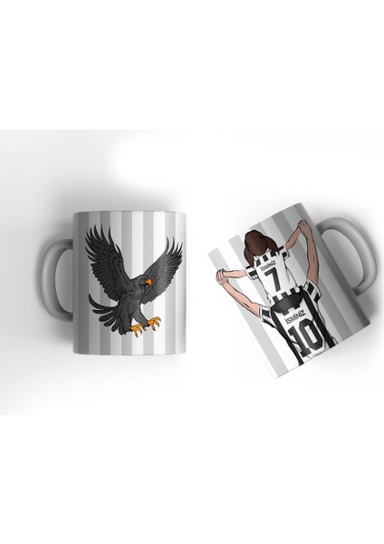 Kişiye Özel Siyah Beyaz Kartal Temalı Hediye Kupa Bardak fiyatları