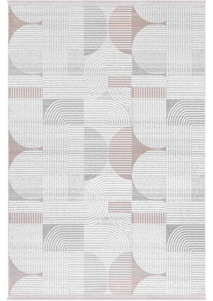 Alaçatı 2605A Gri Pudra Yumuşak Dokulu Modern Salon, Mutfak, Oturma, Çocuk Odası Halısı