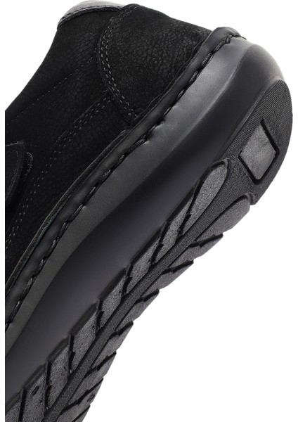 Erkek Siyah Nubuk Deri Sandalet 25SFD7114V3