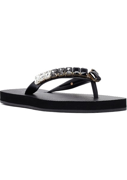 Kadın Siyah Taşlı Jelly Terlik 25SFE4920PV