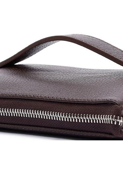 Erkek Kahverengi Deri El Çantası 23WBD3300FT