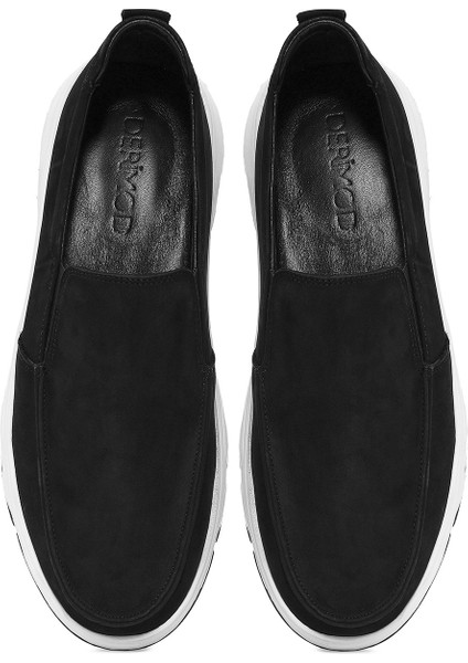 Erkek Siyah Nubuk Deri Comfort Loafer 25SFD6604V3