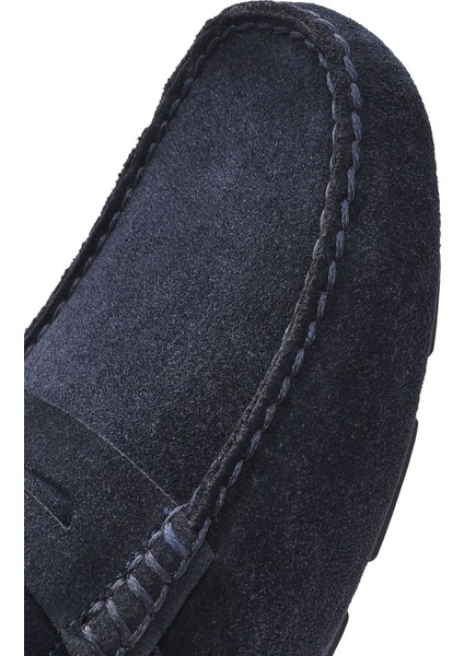 Erkek Lacivert Süet Deri Loafer 25SFD711010
