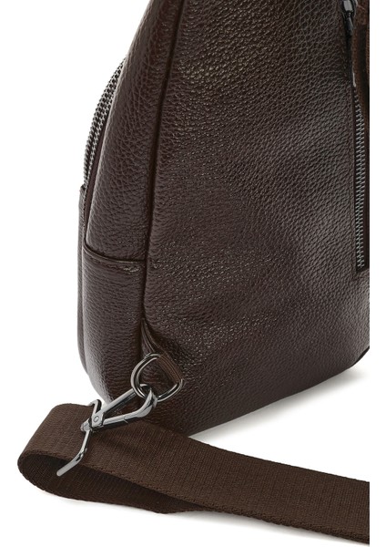 Erkek Kahverengi Deri Çapraz Çanta 23SBD3100FT