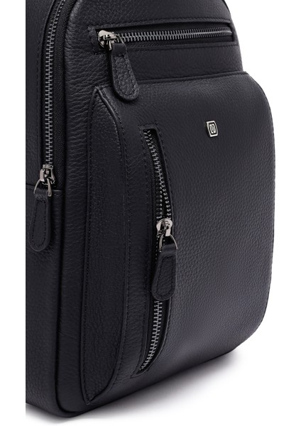 Erkek Siyah Deri Çapraz Çanta 25SBD3532FT