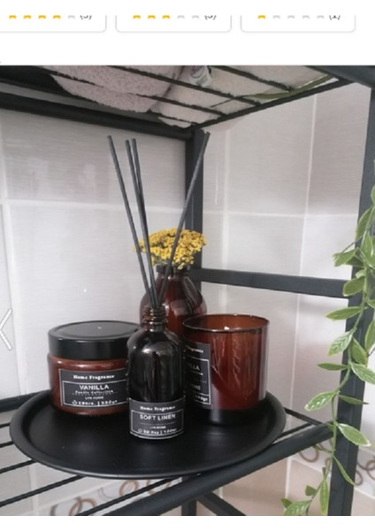 22CM Siyah Metal Dekoratif Sunum Tepsisi, Çay, Kahve ve Pasta Servisi