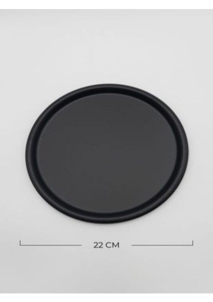 22CM Siyah Metal Dekoratif Sunum Tepsisi, Çay, Kahve ve Pasta Servisi modelleri