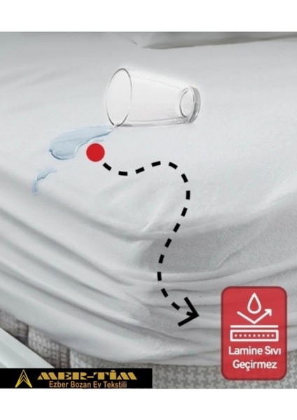 Gri 100X200 Lastikli Sıvı Geçirmez Tek Kişilik Alez