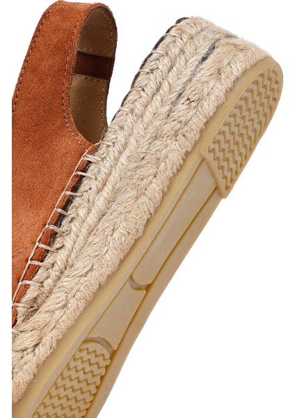 Kadın Turuncu Süet Espadril Sandalet 25SFD206710