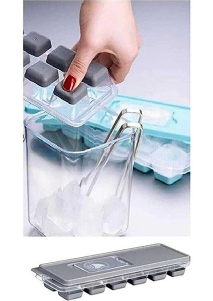 2 Adet Yapışmaz Buz Kalıbı, 12 Bölmeli, Bas Parmak Tasarımı, Pratik Kullanım