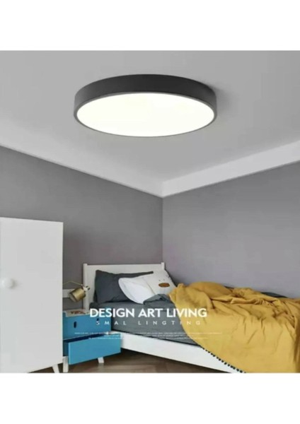 24W Siyah Metal Tavan LED Panel Işık, 6500K Beyaz, Ev ve Ofis Kullanımı