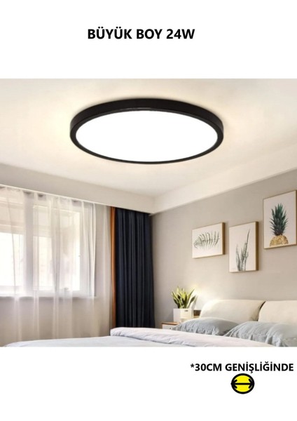 24W Siyah Metal Tavan LED Panel Işık, 6500K Beyaz, Ev ve Ofis Kullanımı fiyatları