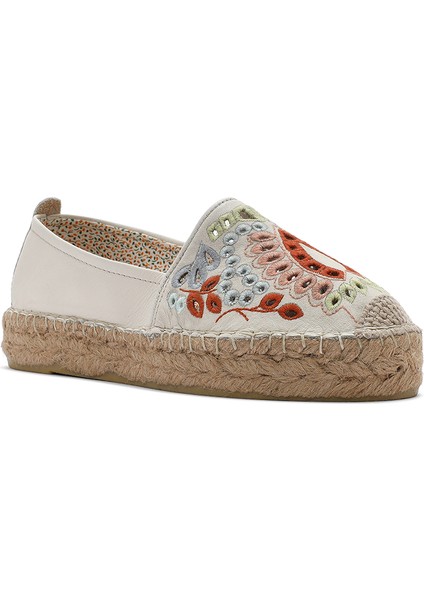 Kadın Bej Desenli Espadril 25SFD207014