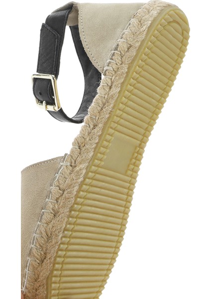 Kadın Bej Bilekten Bantlı Süet Espadril 25SFD206610