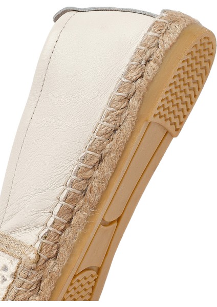 Kadın Krem Desenli Espadril 25SFD206914