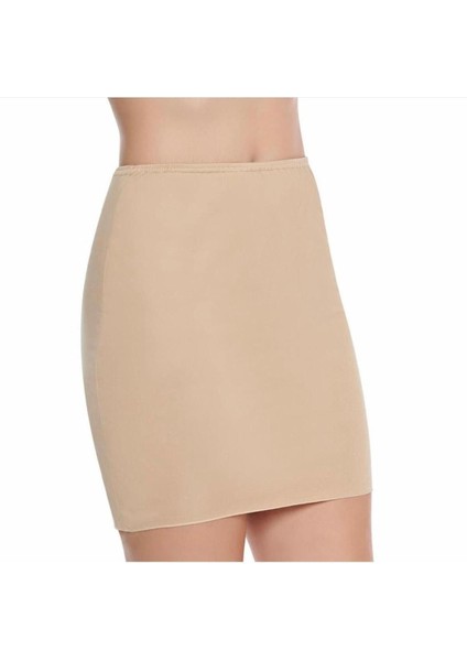Kadın Düz Ipeksi Dokulu Mikrofiber Mini Jupon Q1001