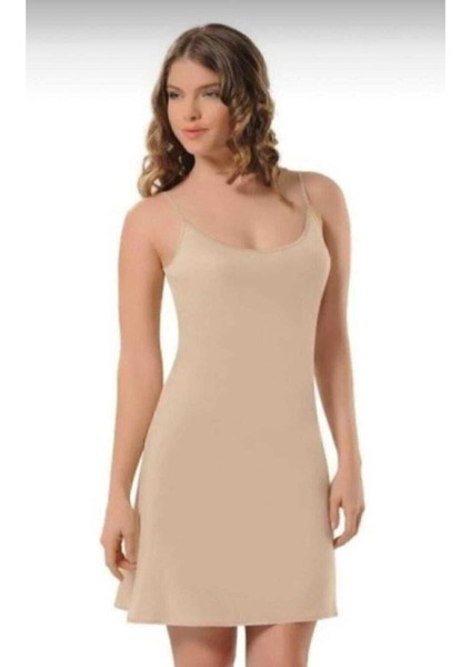 Kadın Ten 3851 Elbise Jipon Astar