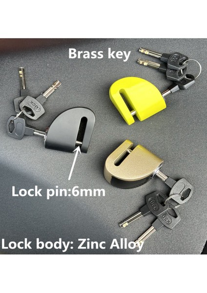 Yeni Çinko Alaşımlı Rulet Kilidi Motosiklet Dağ Bisikleti, Bebek Arabası, Scooter, Disk Fren Anahtar fırsatları