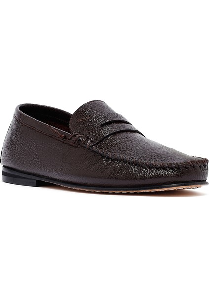 Erkek Kahverengi Deri Loafer 25SFD6028FT