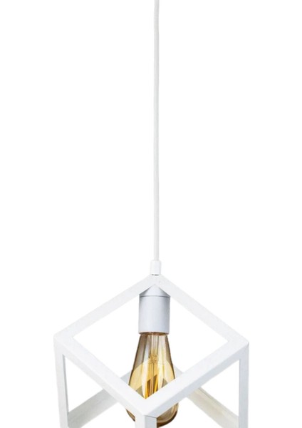 Kare Forma Beyaz Metal Sarkıt Avize, Genç ve Çocuk Odası, Mutfak Aydınlatması fırsatları