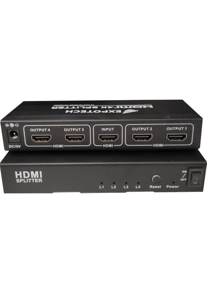 EX-HDMI1004 4 Port HDMI Çoklayıcı Çoğaltıcı Splitter