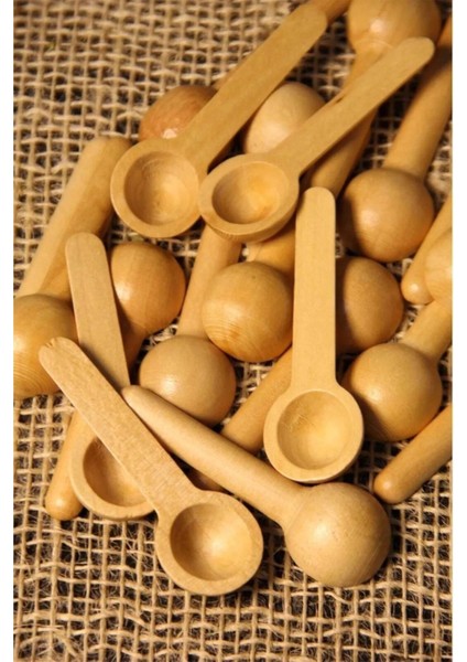 12'li Renkli Mini Ahşap Reçel ve Baharat Kaşığı Seti fiyatları