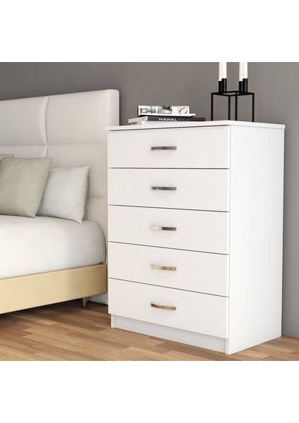 5 Çekmeceli Suntalam Şifonyer 72x44,5x98,3 cm – Modern, Dekoratif ve Kullanışlı Depolama Çözümü