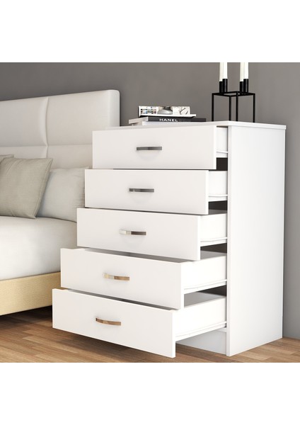 5 Çekmeceli Suntalam Şifonyer 72x44,5x98,3 cm – Modern, Dekoratif ve Kullanışlı Depolama Çözümü fiyatları