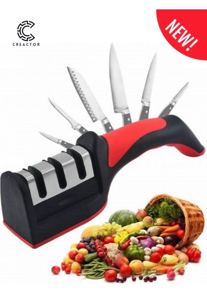 Üç Açılı Profesyonel Bıçak Bileyici, Elmas Seramik Tungsten Çelik, K11