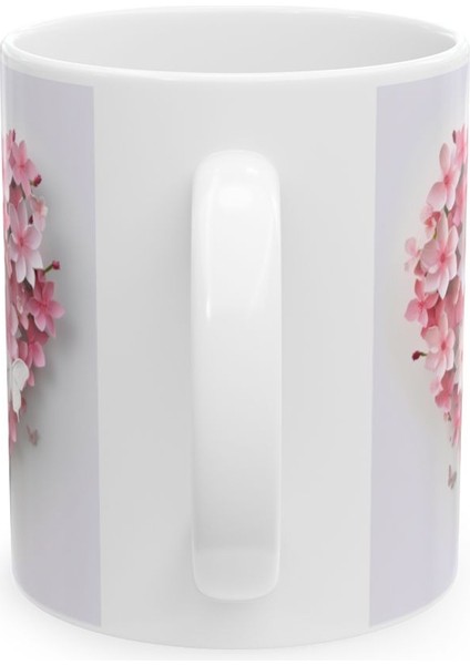 Çiçekli Kelebek Desenli Porselen Bardak , 330ML Hacminde fiyatları