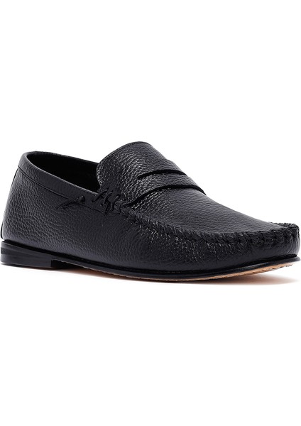 Erkek Siyah Deri Loafer 25SFD6028FT