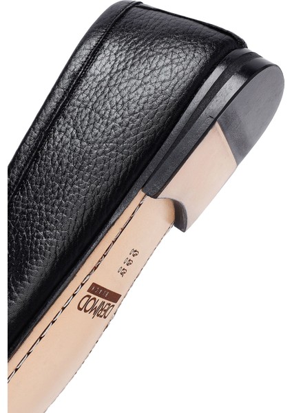 Erkek Siyah Deri Loafer 25SFD6028FT