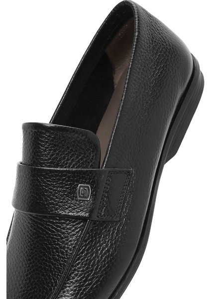 Erkek Siyah Deri Casual Loafer 25SFD6025FT
