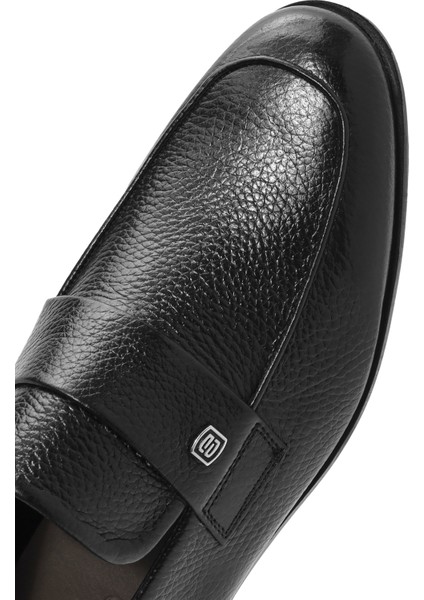 Erkek Siyah Deri Casual Loafer 25SFD6025FT