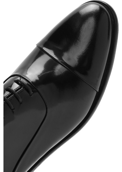 Erkek Siyah Bağcıklı Deri Klasik Ayakkabı 25SFD602422