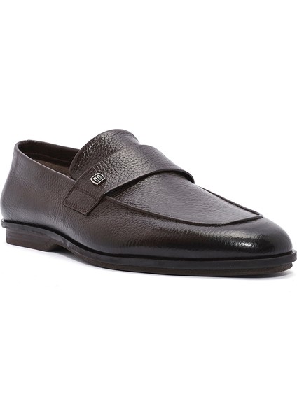 Erkek Kahverengi Deri Casual Loafer 25SFD6025FT