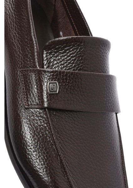 Erkek Kahverengi Deri Casual Loafer 25SFD6025FT