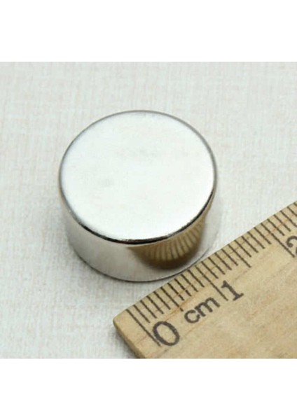 1 Adet - Yuvarlak Süper Güçlü Neodyum Mıknatıs, 20X10 Mm, (Çap: 20MM x Kalınlık 10MM)
