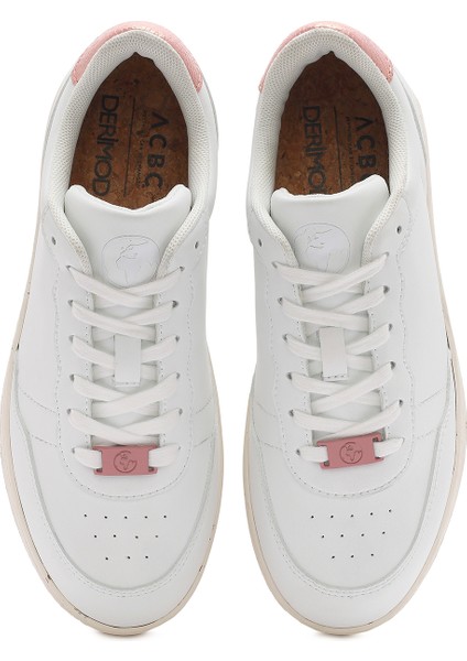 Acbc x Derimod Kadın Beyaz Bağcıklı Sneaker 25SFD435314