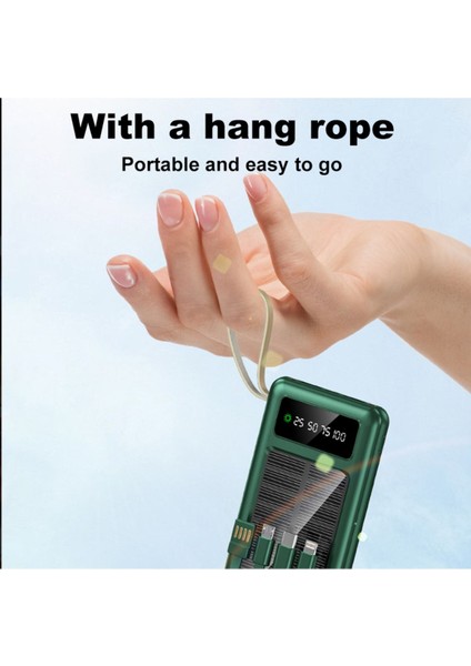 Solar 20.000MAH Şarj Powerbank LED Ekran Göstergeli Işıklı fırsatları