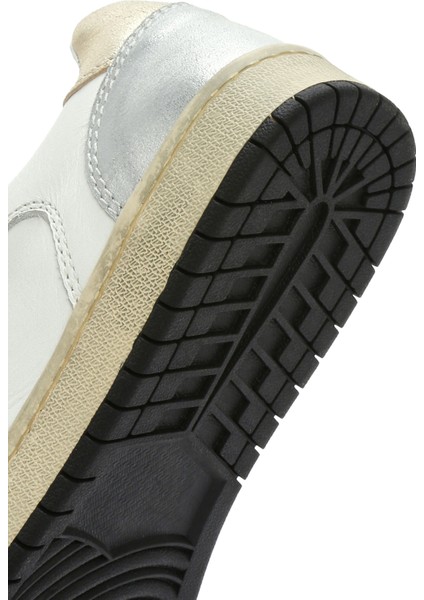 Acbc x Derimod Kadın Gümüş Bağcıklı Simli Deri Sneaker 25SFD4354SM