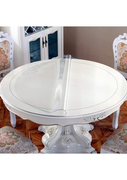 Saydam Yuvarlak Masa Örtüsü Pvc Kalın 1.3mm, Koruyucu ve Estetik Kullanım