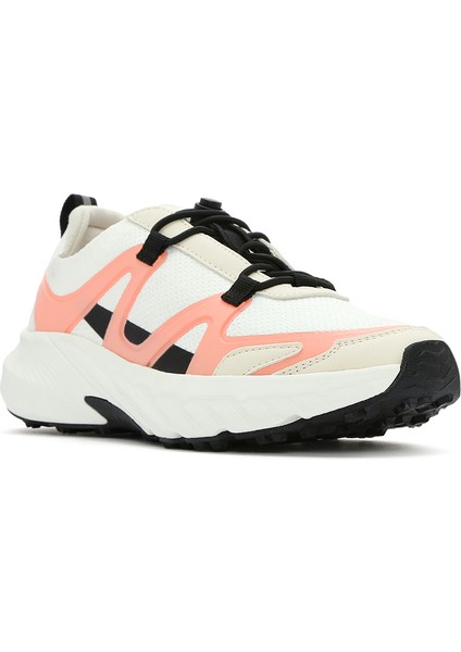 Acbc x Derimod Kadın Beyaz Bağcıklı Kalın Tabanlı Kumaş Sneaker 25SFD43556F
