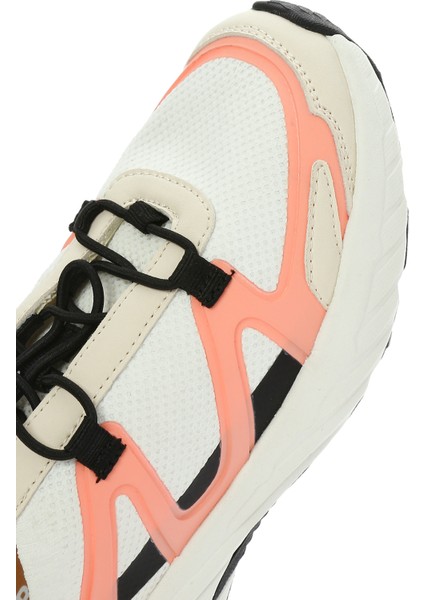 Acbc x Derimod Kadın Beyaz Bağcıklı Kalın Tabanlı Kumaş Sneaker 25SFD43556F